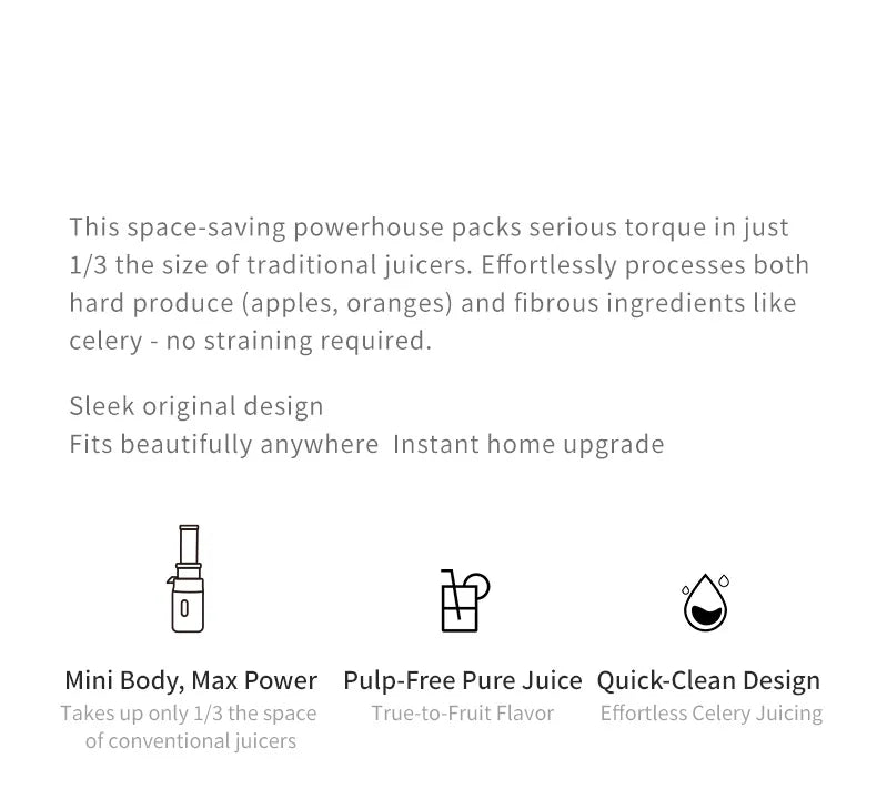 100W Heavy Duty original Slow Juicer Cold Press Juicing Auto Juice-Pulp Separation 400ml Healthy Ice Cream Maker